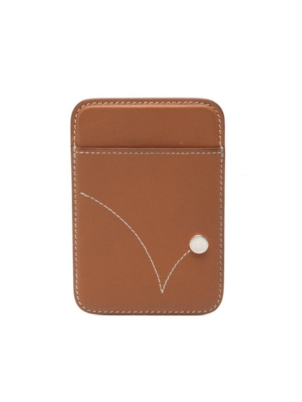 Hermes Eman Lebon Mag Safe Card Case Brown Veau Swift